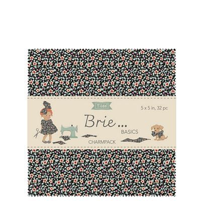 Tilda Brie Basics Charm Pack - 5” Squares, 32 Pieces